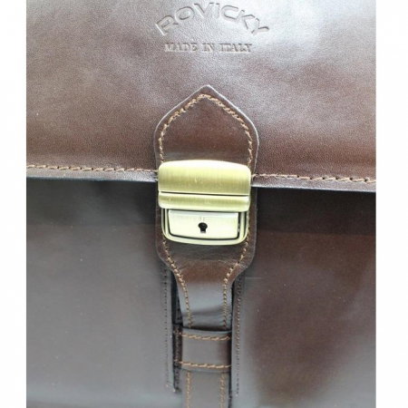 Servieta din piele naturala incapatoare marca Rovicky, Made in Italy - GEA405 [5]