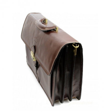 Servieta din piele naturala incapatoare marca Rovicky, Made in Italy - GEA405 [7]