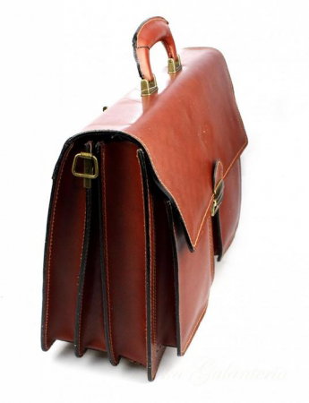 Servieta din piele naturala incapatoare marca Rovicky, Made in Italy - GEA406 [3]