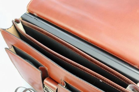 Servieta din piele naturala incapatoare marca Rovicky, Made in Italy - GEA406 [9]