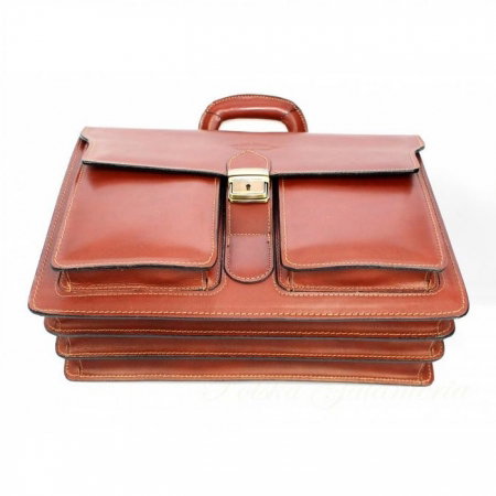 Servieta din piele naturala incapatoare marca Rovicky, Made in Italy - GEA407 [2]