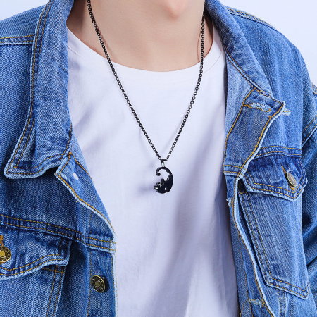 Set 2 coliere cu pisicute Ying si Yang [1]