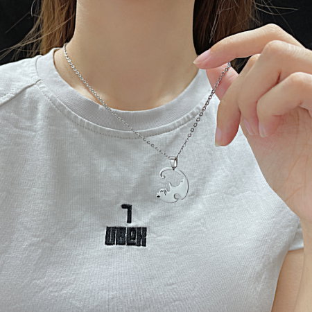 Set 2 coliere cu pisicute Ying si Yang [5]