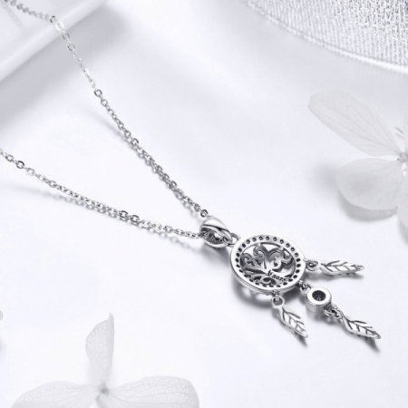 Set argint cercei si colier cu Dreamcatcher si Copacul Vietii [2]