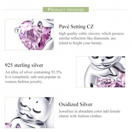 Set argint cercei si inel cu pisicute iubitoare [6]