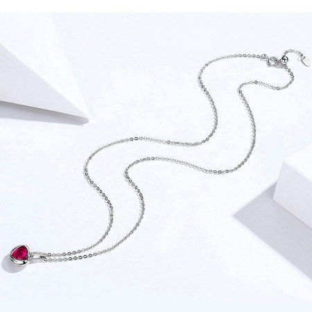 Set argint colier si cercei cu inimioare si aripi de inger protector [5]