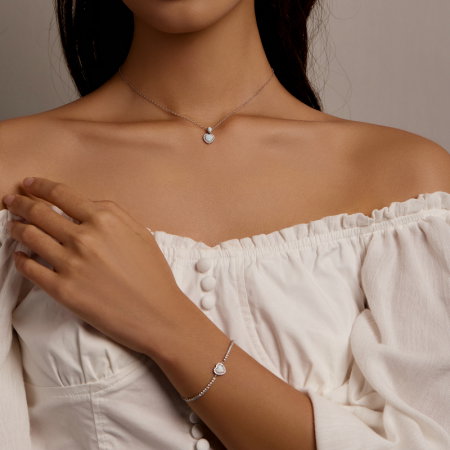 Set argint cu inimioare si opal [1]