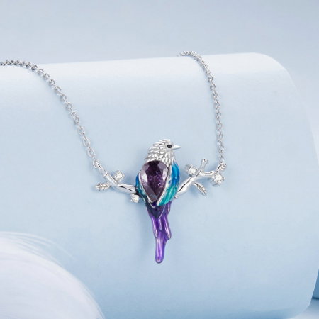 Set argint cu pasarele colorate [19]