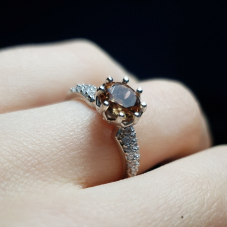 Set argint cu zultanit si zorconii albe - STU0049 [2]