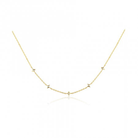 Set argint din doua coliere cu Unicorn si stele stralucitoare [1]