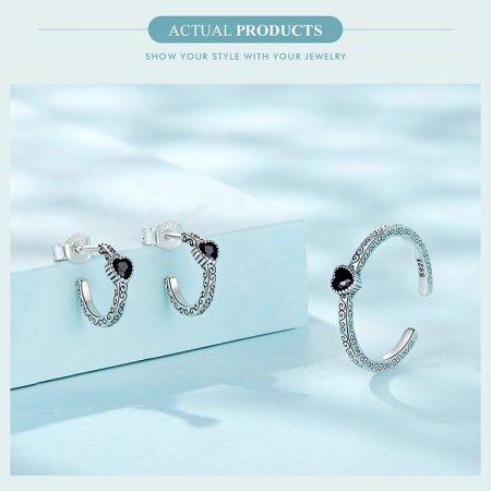 Set argint elegant cu inimioare [4]