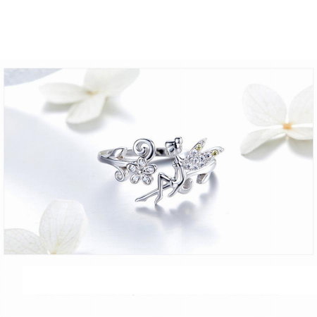 Set argint inel reglabil si cercei cu zane si zirconii colorate [4]