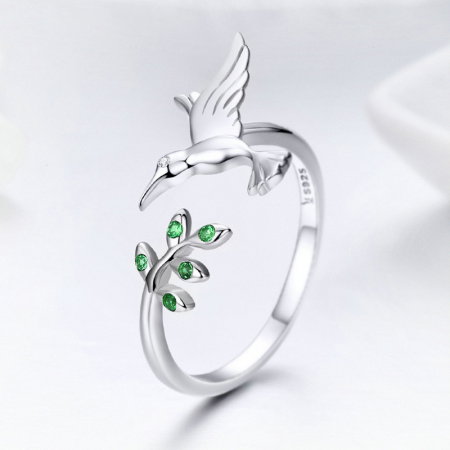 Set argint pasare colibri [18]