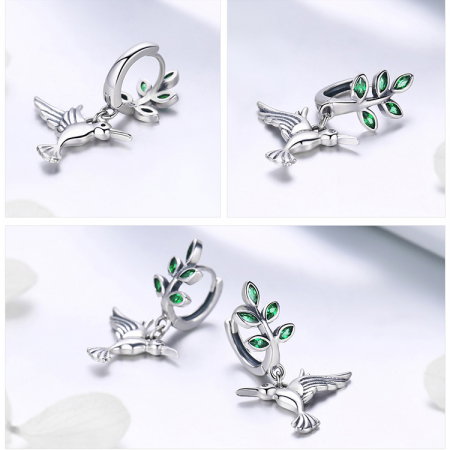 Set argint pasare colibri [11]