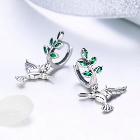 Set argint pasare colibri [5]