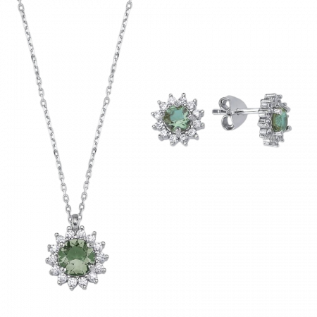 Set argint Solitaire cu zultanit si zirconii [0]