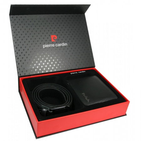 Set cadou barbati din piele naturala (portofel + curea) Pierre Cardin PORM800 [1]
