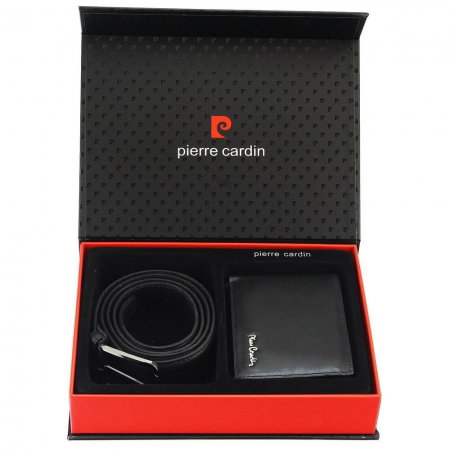 Set cadou barbati din piele naturala (portofel + curea) Pierre Cardin PORM800 [0]
