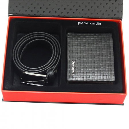 Set cadou barbati din piele naturala (portofel + curea) Pierre Cardin PORM801 [9]