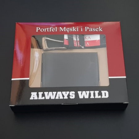 Set cadou barbati Wild BuffalO, portofel si curea din piele naturala, PORMG900 [25]