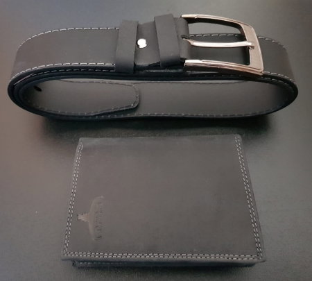 Set cadou barbati Wild BuffalO, portofel si curea din piele naturala, PORMG900 [4]