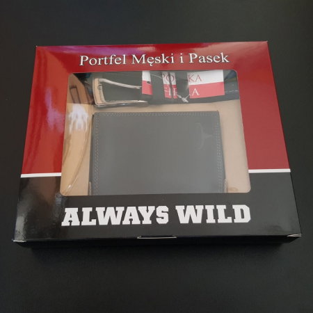 Set cadou barbati Wild BuffalO, portofel si curea din piele naturala, PORMG900 [11]