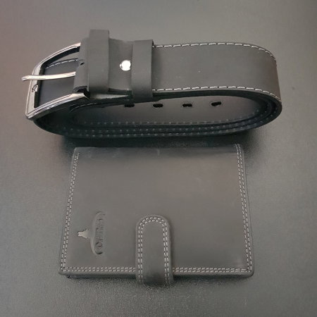 Set cadou barbati Wild BuffalO, portofel si curea din piele naturala, PORMG901 [12]