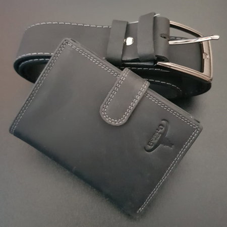 Set cadou barbati Wild BuffalO, portofel si curea din piele naturala, PORMG901 [3]