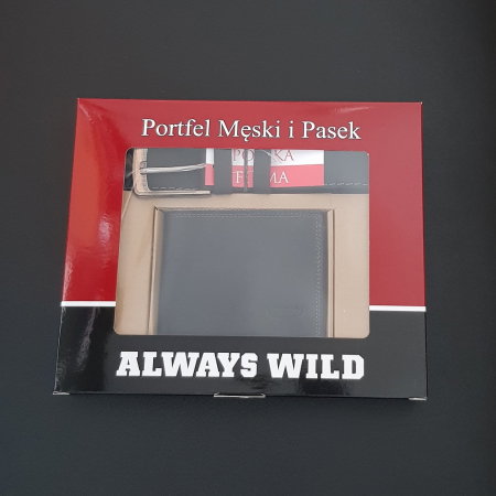 Set cadou barbati Wild BuffalO, portofel si curea din piele naturala, PORMG902 [10]