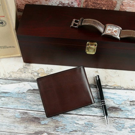 Set cadou barbati (portofel + curea) din piele naturala Wild PORM802 [5]