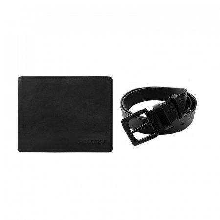Set cadou barbati, portofel si curea din piele naturala, Rovicky, PORMG905, cu RFID [14]