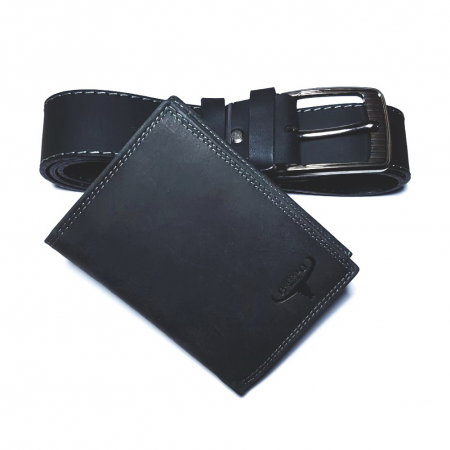Set cadou barbati Wild BuffalO, portofel si curea din piele naturala, PORMG900 [0]
