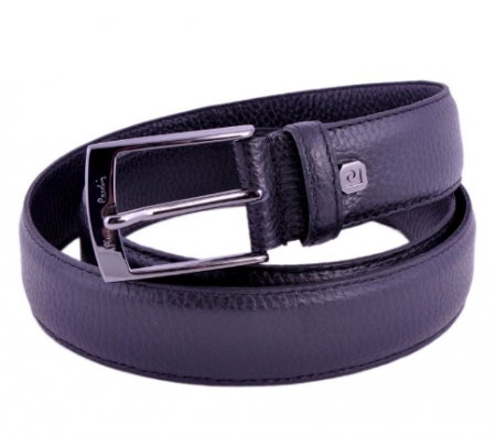 Set cadou de lux pt. barbati din piele naturala (portofel + curea) Pierre Cardin PORM213 Negru [2]