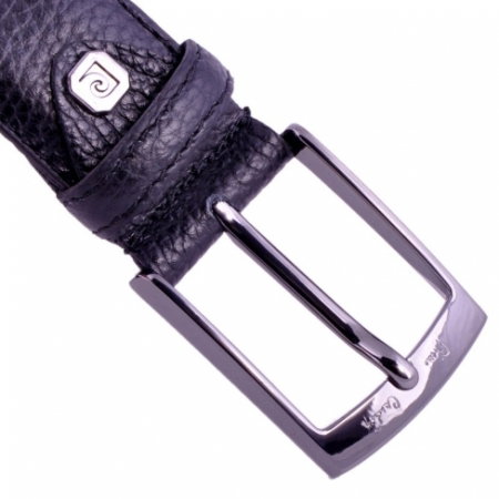 Set cadou de lux pt. barbati din piele naturala (portofel + curea) Pierre Cardin PORM213 Negru [3]