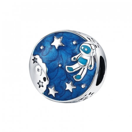 Talisman argint Astronaut in Spatiu [0]
