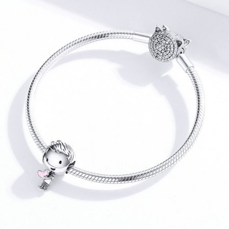 Talisman argint baitel cu inimioara [1]