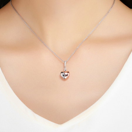 Talisman argint cheita inimii placat cu rodiu si aur roz [5]