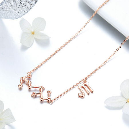 Colier argint Constelatia Scorpion placat cu aur roz [4]