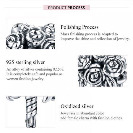 Talisman argint cu buchetul miresei [3]