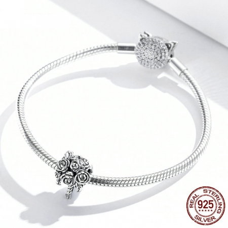 Talisman argint cu buchetul miresei [4]