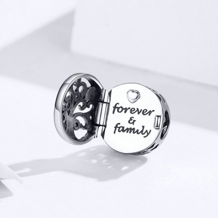 Talisman argint cu copacul vietii si Forever & Family [3]