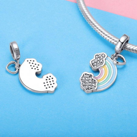 Talisman argint cu curcubeu si norisori cu zirconii [3]