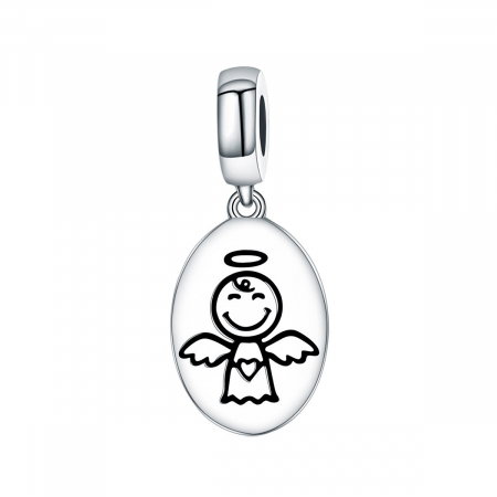 Talisman argint cu inger protector