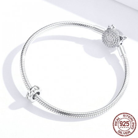 Talisman argint cu model floral si zirconii [1]