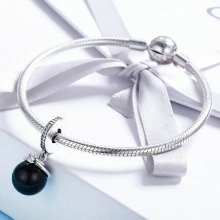 Talisman argint cu perla neagra [4]