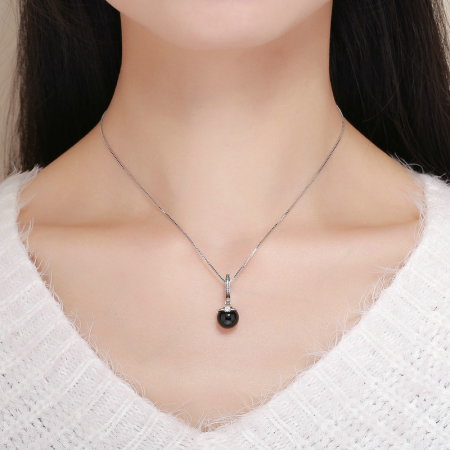 Talisman argint cu perla neagra [1]