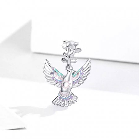 Talisman argint cu porumbelul pacii [4]