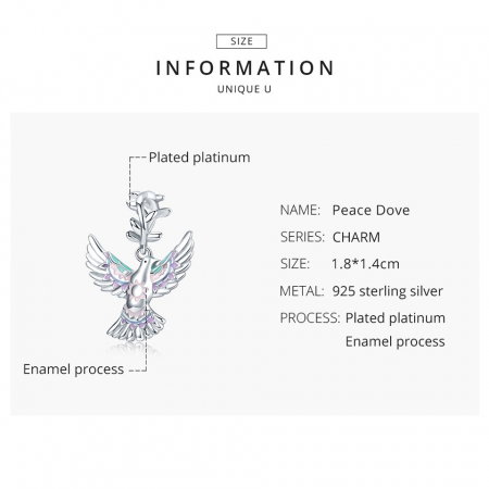 Talisman argint cu porumbelul pacii [5]