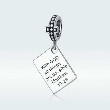 Talisman argint cu verset biblic [4]