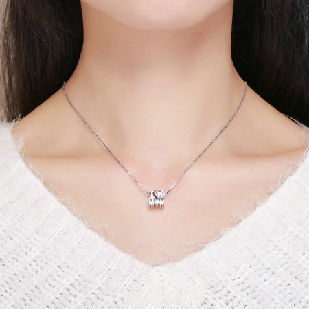 Talisman argint I Love Mom cu doua inimioare [4]